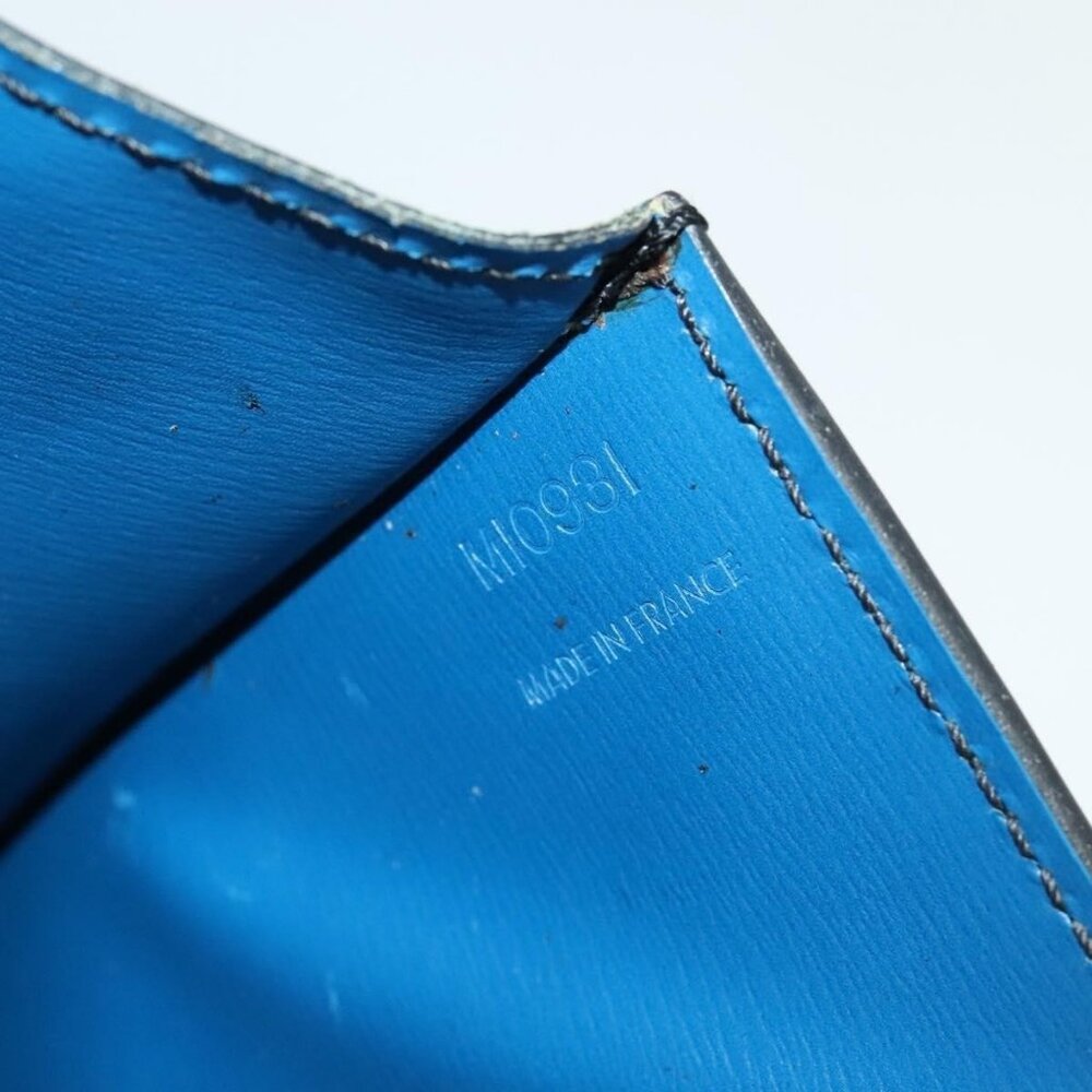 Authentic LOUIS VUITTON Epi Pochette Arche Shoulder Bag Blue M52575 LV - Picture 4 of 16